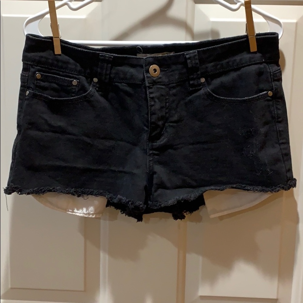 Black Denim Shorts